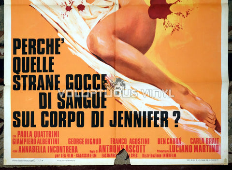The Case of the Bloody Iris Italian movie poster Edwige Fenech nude bottom half