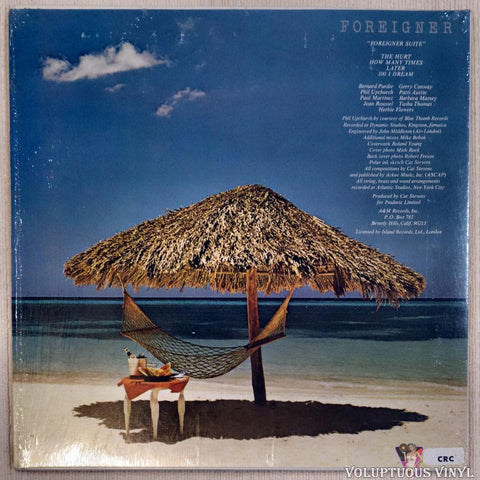 Cat Stevens ‎– Foreigner vinyl record back cover