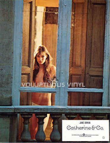 Catherine & Co. (1975) - German Lobby Card - Jane Birkin Topless In Window