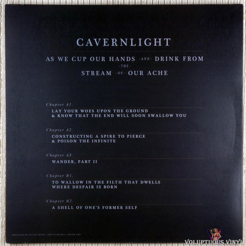 Cavernlight ‎– As We Cup Our Hands And Drink From The Stream Of Our Ache vinyl record back cover