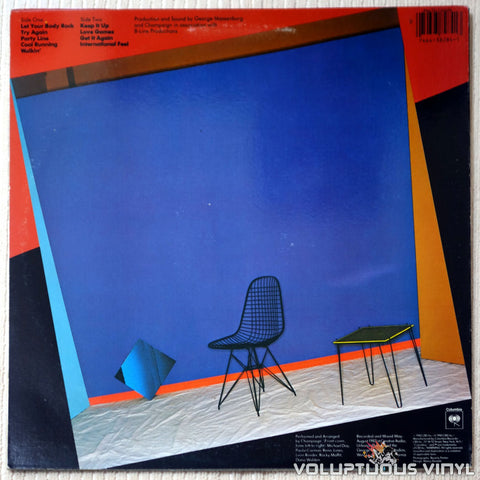 Champaign ‎– Modern Heart - Vinyl Record - Back Cover