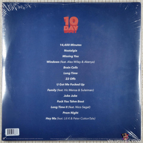 Chance The Rapper ‎– 10 Day vinyl record back cover
