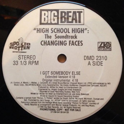 Changing Faces – I Got Somebody Else (1996) 12" Single, Promo