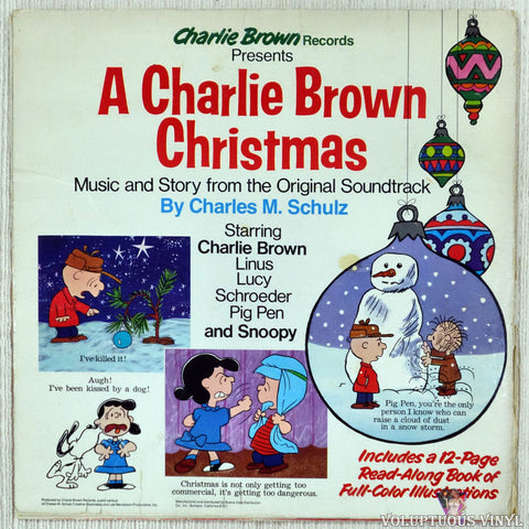 Charles M. Schulz – A Charlie Brown Christmas vinyl record back cover