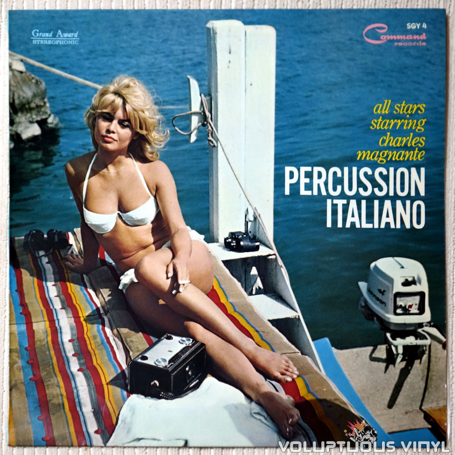 Charles Magnante ‎– Percussion Italiano - Vinyl Record - Front Cover Brigitte Bardot