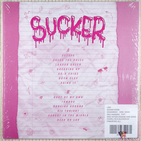 Charli XCX – Sucker vinyl record back cover