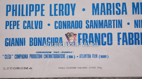 Che Notte Ragazzi! (1966) - Italian Locandina - Marisa Mell Art movie poster bottom