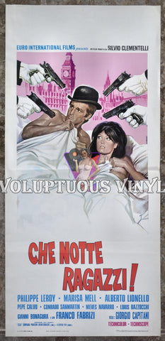 Che Notte Ragazzi! (1966) - Italian Locandina - Marisa Mell Art movie poster