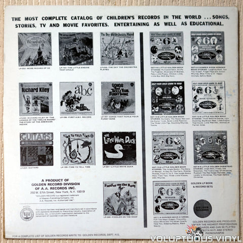 Cherney Berg ‎– Famous Monsters Speak - Vinyl Record - Back Cover