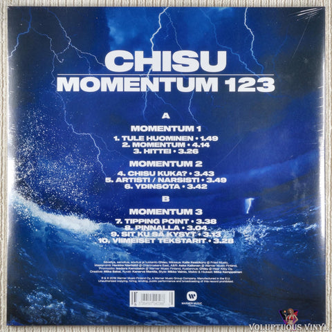 Chisu – Momentum 123 vinyl record back cover