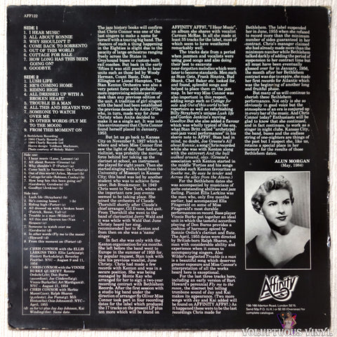 Chris Connor ‎– Out Of This World vinyl record back cover