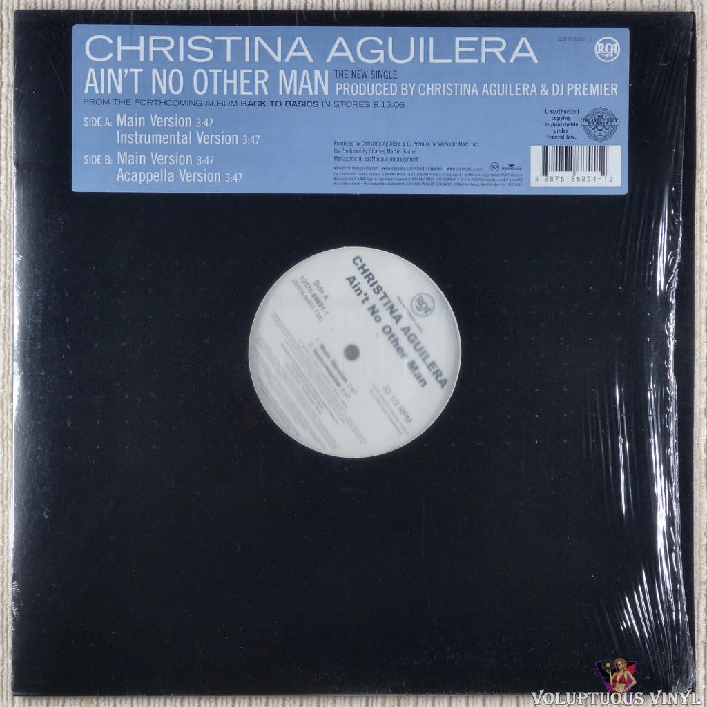 Christina Aguilera ‎– Ain't No Other Man vinyl record front cover