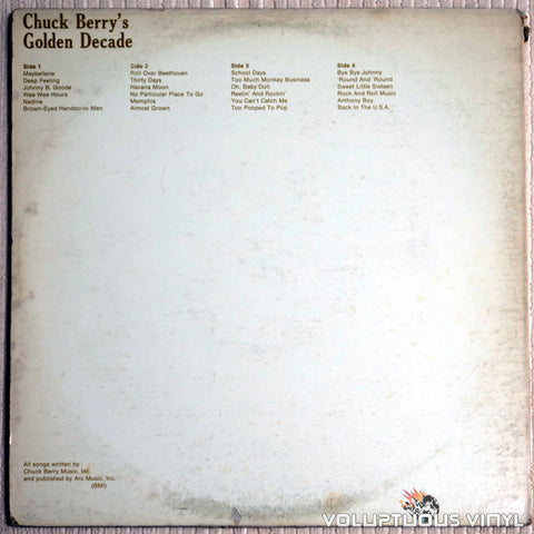 Chuck Berry ‎– Chuck Berry's Golden Decade - Vinyl Record - Back Cover
