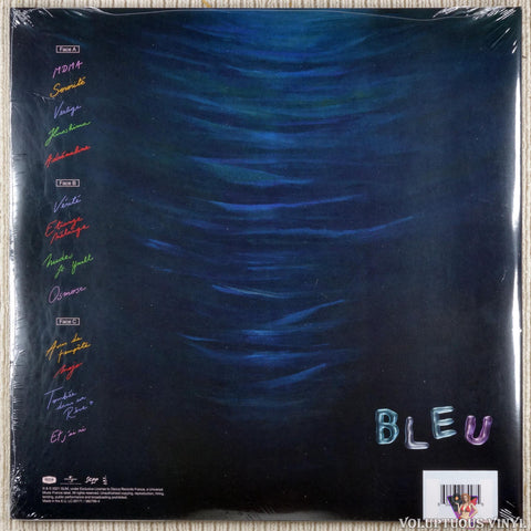 Claire Laffut – Bleu vinyl record back cover