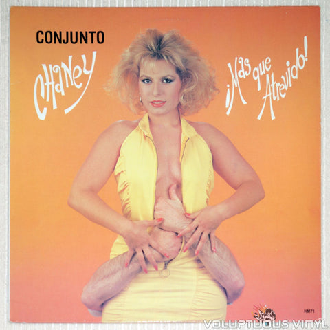 Conjunto Chaney ‎– Mas Que Atrevido - Vinyl Record - Sexy Front Cover