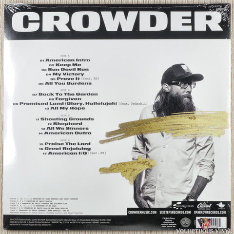 Crowder ‎– American Prodigal vinyl record back cover