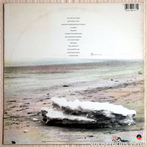 The Cure ‎– Standing On A Beach - The Singles - Vinyl Record - Back Cover