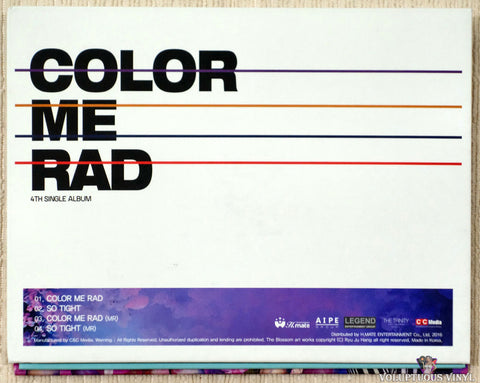 D.Holic ‎– Color Me Rad CD back cover