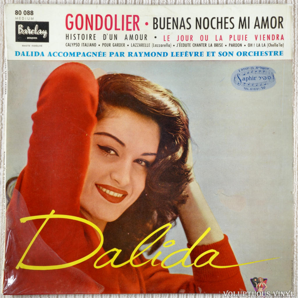 Dalida Accompagnée Par Raymond Lefèvre Et Son Orchestre – Gondolier vinyl record front cover