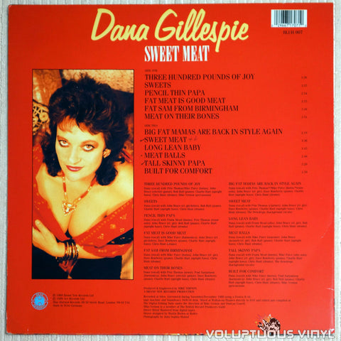 Dana Gillespie ‎– Sweet Meat - Vinyl Record - Back Cover