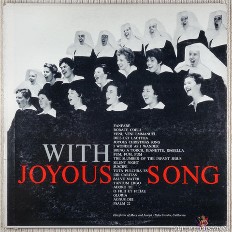 Daughters Of Mary And Joseph ‎– With Joyous Song vinyl record front cover