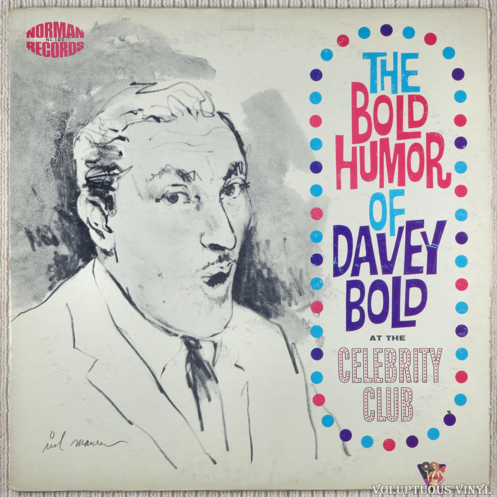 Davey Bold ‎– The Bold Humor Of Davey Bold At The Celebrity Club vinyl record front cover