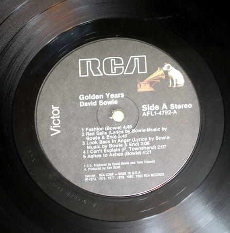 David Bowie ‎Golden Years Vinyl Record Black RCA Label