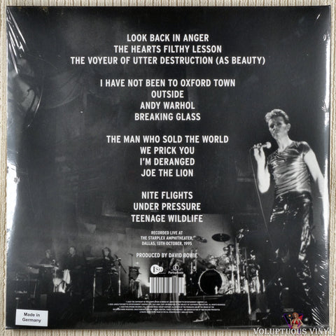 David Bowie – Ouvrez Le Chien [Live Dallas 95] vinyl record back cover