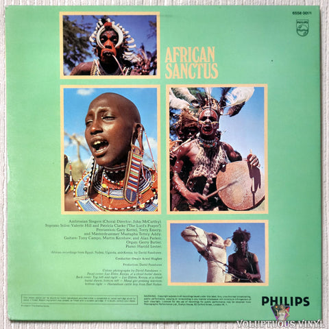 David Fanshawe ‎– African Sanctus vinyl record back cover
