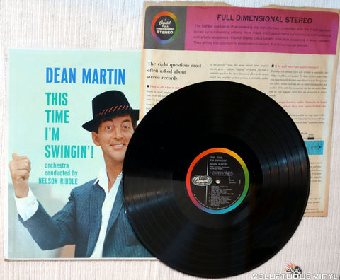 Dean Martin Orchestra Conducted By Nelson Riddle ‎– This Time I'm Swingin' vinyl record