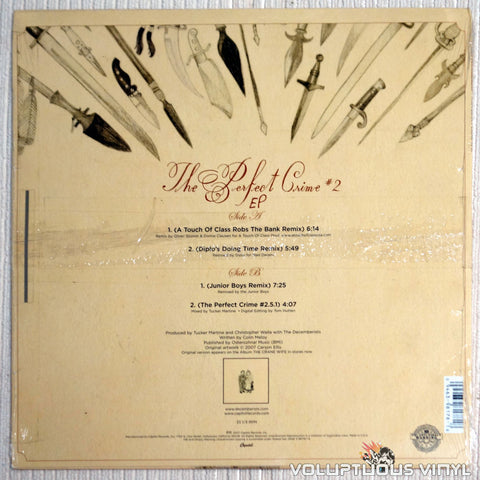 The Decemberists ‎– The Perfect Crime #2 - Vinyl Record - Back Cover