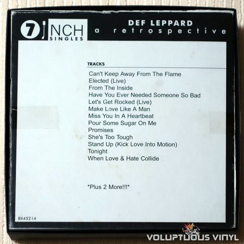 Def Leppard ‎– A Retrospective - Vinyl Record - Back Cover