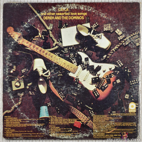 Derek And The Dominos – Layla And Other Assorted Love Songs vinyl record back cover