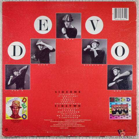 Devo ‎– Freedom Of Choice vinyl record back cover