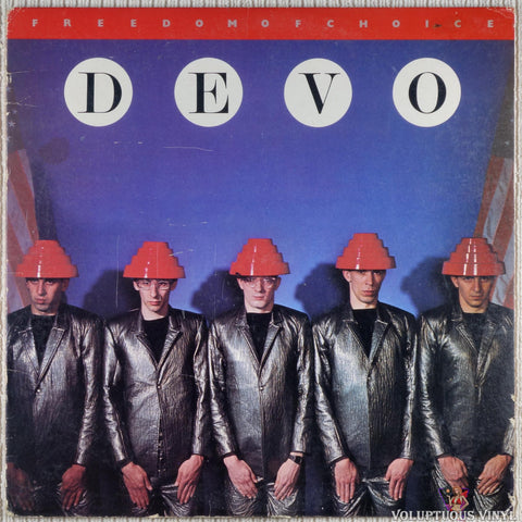 Devo ‎– Freedom Of Choice vinyl record front cover