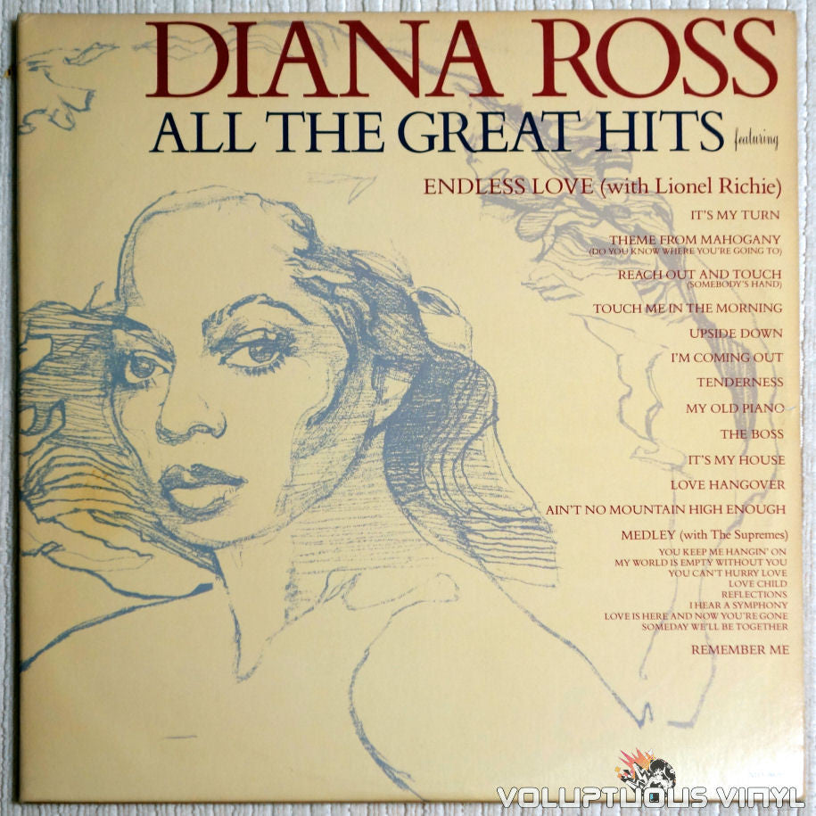 Diana Ross ‎– All The Great Hits - Vinyl Record - Front Cover