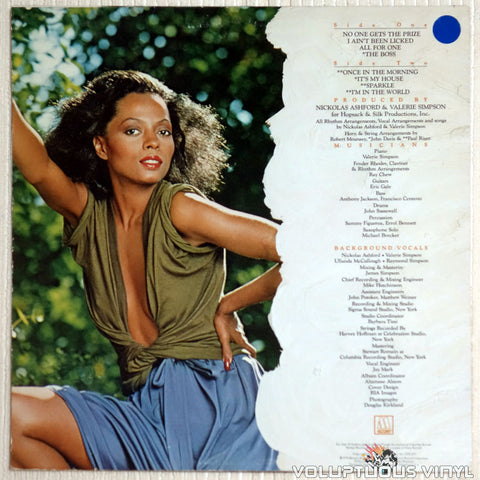 Diana Ross ‎– The Boss - Vinyl Record - Back Cover