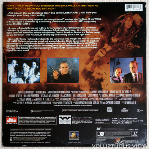 Die Hard 2: Die Harder - LaserDisc DTS - Back Cover
