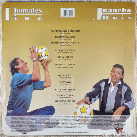Diomedes Díaz, Juancho Rois ‎– 26 De Mayo vinyl record back cover