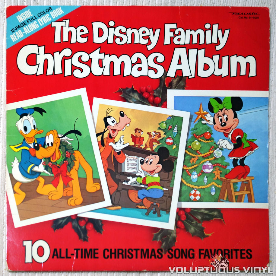 Various ‎– The Disney Family Christmas Album vinyl record front cover
