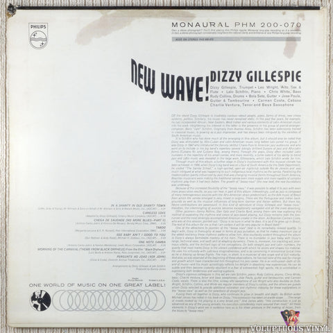 Dizzy Gillespie – New Wave! vinyl record back cover