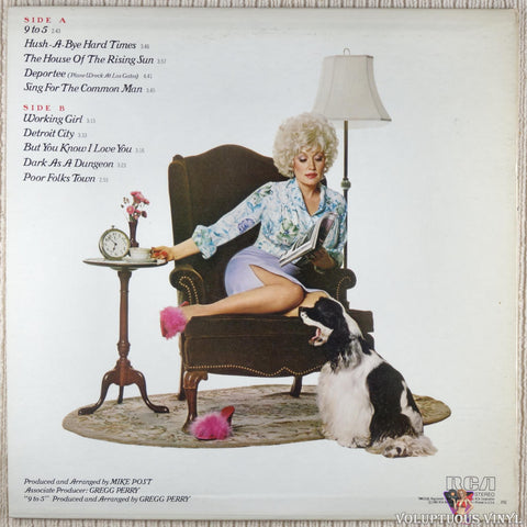 Dolly Parton ‎– 9 To 5 And Odd Jobs vinyl record back cover