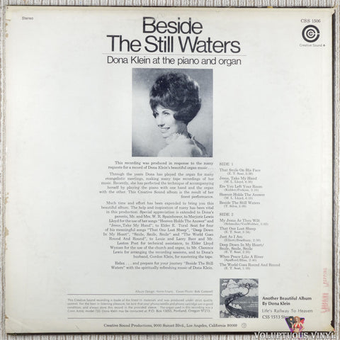 Dona Klein – Beside The Still Waters vinyl record back cover