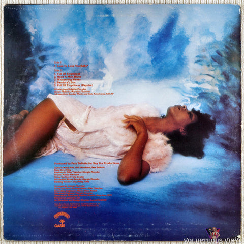 Donna Summer ‎– Love To Love You Baby vinyl record back cover