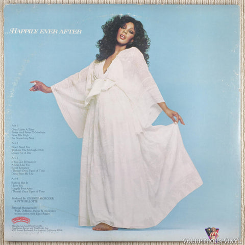 Donna Summer – Once Upon A Time vinyl record back cover