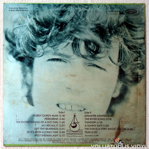 Donovan ‎– The Hurdy Gurdy Man vinyl record back cover