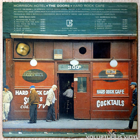 The Doors ‎– Morrison Hotel vinyl record back cover