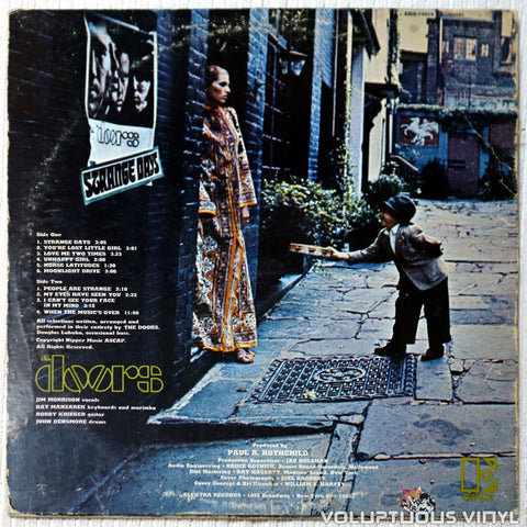 The Doors ‎– Strange Days vinyl record back cover