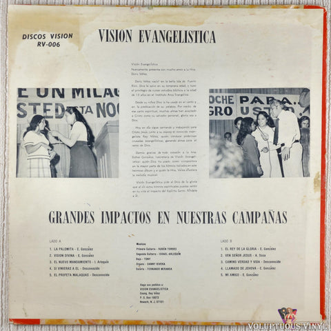 Doris Velez – La Palomita vinyl record back cover
