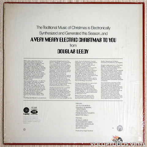 Douglas Leedy ‎– A Very Merry Electric Christmas To You! - Vinyl Record - Back Cover